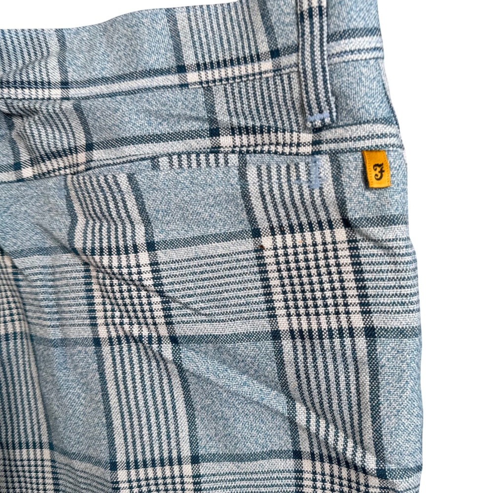 VTG Farah Plaid Trouser Men 34x28 (Tagged 36H) Blue USA Preppy Golf Grandpa Core - Picture 6 of 10